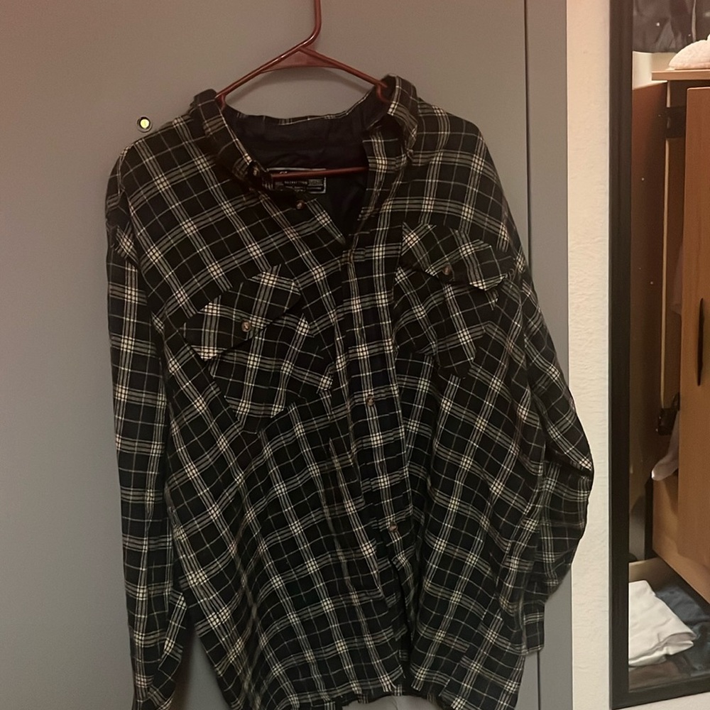 Dark green flannel